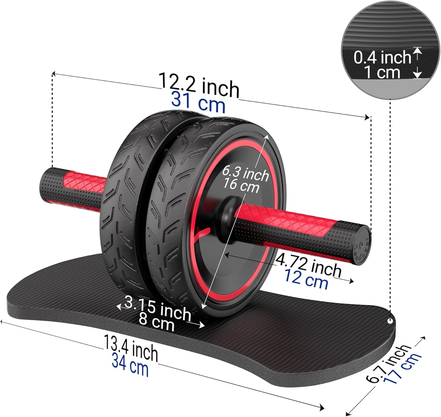 Ab Roller Wheel Abdominal Exercise for Home Gym Fitness Equipment