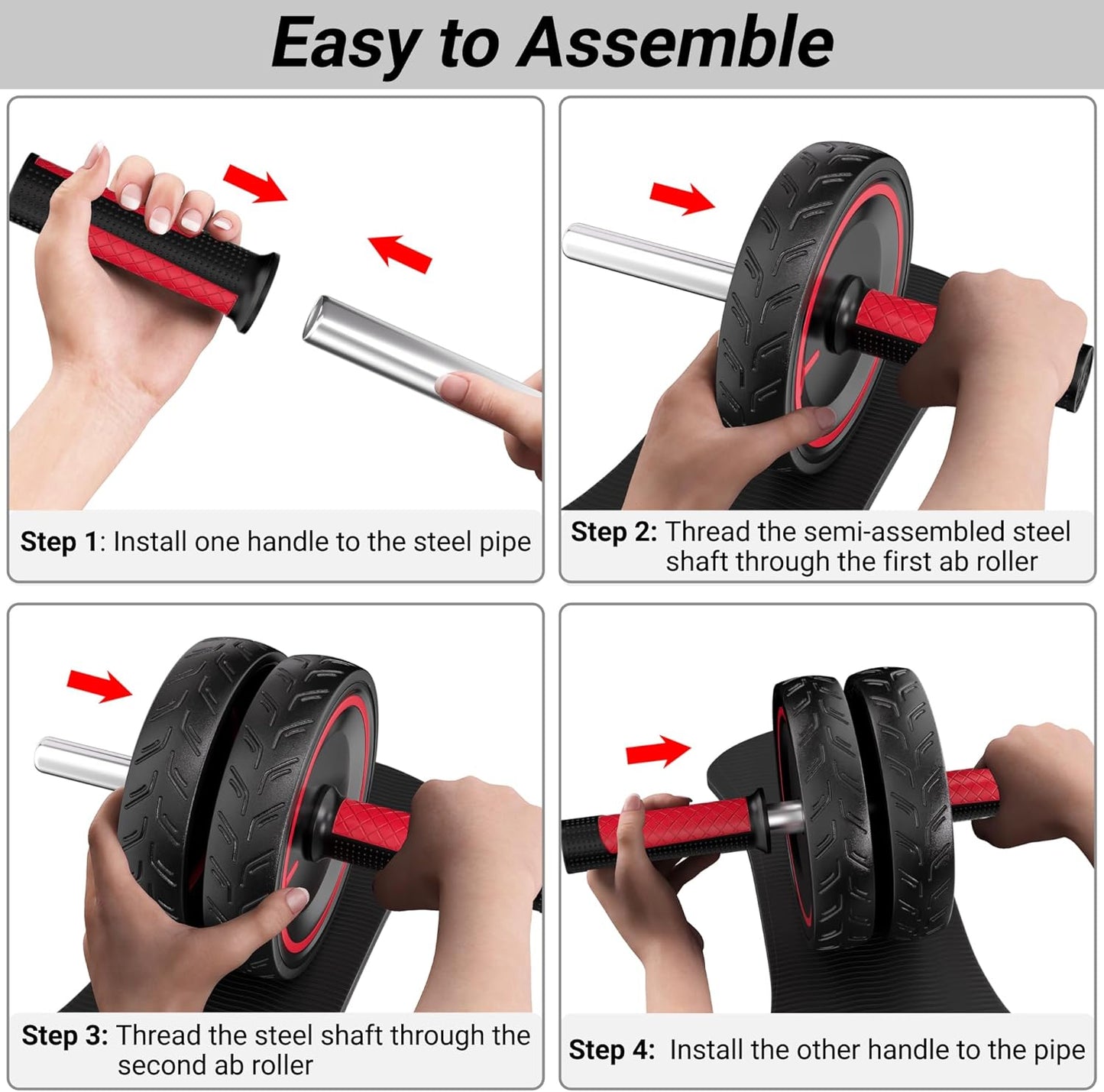 Ab Roller Wheel Abdominal Exercise for Home Gym Fitness Equipment
